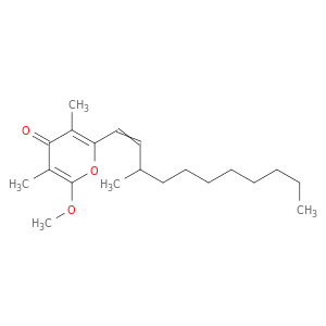4H-Pyran-4-one, 2-methoxy-3,5-dimethyl-6-(3-methyl-1-undecen-1-yl)-