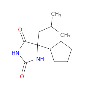 5-cyclopentyl-5-(2-methylpropyl)imidazolidine-2,4-dione