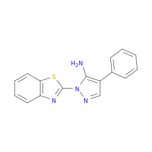 1H-Pyrazol-5-amine, 1-(2-benzothiazolyl)-4-phenyl-