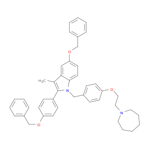1-(4-(2-(氮杂环庚烷-1-基)乙氧基)苄基)-5-(苄氧基)-2-(4-(苄氧基)苯基)-3-甲基-1H-吲哚