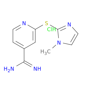 4-吡啶甲基脲酰胺,2-[(1-甲基-1H-咪唑-2-基)硫硫]-,盐酸盐(1：1)