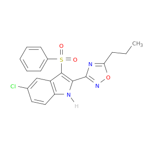 1H-Indole, 5-chloro-3-(phenylsulfonyl)-2-(5-propyl-1,2,4-oxadiazol-3-yl)-