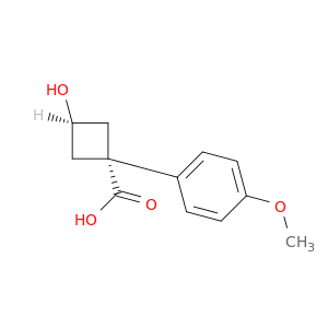 (1R,3r)-3-hydroxy-1-(4-methoxyphenyl)cyclobutane-1-carboxylic acid