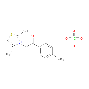 Thiazolium, 2,4-dimethyl-3-[2-(4-methylphenyl)-2-oxoethyl]-, perchlorate