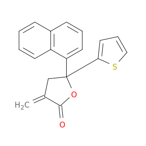 2(3H)-Furanone, dihydro-3-methylene-5-(1-naphthalenyl)-5-(2-thienyl)-