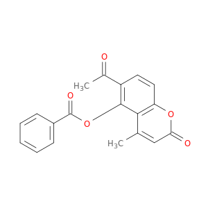 2H-1-Benzopyran-2-one, 6-acetyl-5-(benzoyloxy)-4-methyl-