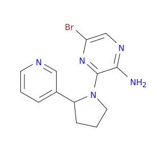 2-Pyrazinamine,5-bromo-3-[2-(3-pyridinyl)-1-pyrrolidinyl]-