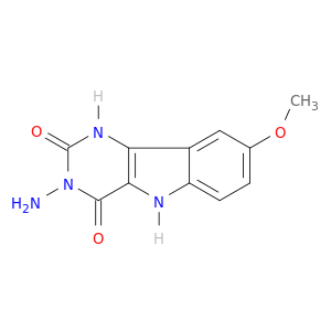 1H-Pyrimido[5,4-b]indole-2,4(3H,5H)-dione, 3-amino-8-methoxy-