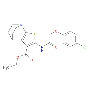 4H-4,7-Ethanothieno[2,3-b]pyridine-3-carboxylicacid, 2-[[2-(4-chlorophenoxy)acetyl]amino]-5,6-dihydro-, ethyl ester