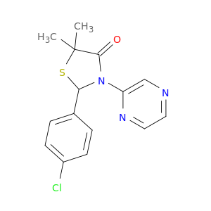 4-Thiazolidinone, 2-(4-chlorophenyl)-5,5-dimethyl-3-pyrazinyl-
