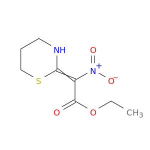 Acetic acid, nitro(tetrahydro-2H-1,3-thiazin-2-ylidene)-, ethyl ester