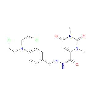 4-Pyrimidinecarboxylicacid, 1,2,3,6-tetrahydro-2,6-dioxo-,2-[[4-[bis(2-chloroethyl)amino]phenyl]methylene]hydrazide