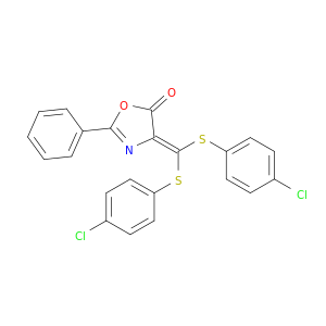 5(4H)-Oxazolone, 4-[bis[(4-chlorophenyl)thio]methylene]-2-phenyl-