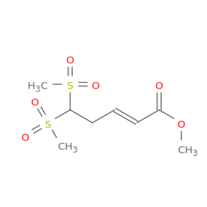 2-Pentenoic acid, 5,5-bis(methylsulfonyl)-, methyl ester, (E)-