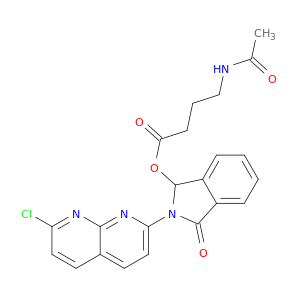 Butanoic acid,4-(acetylamino)-,2-(7-chloro-1,8-naphthyridin-2-yl)-2,3-dihydro-3-oxo-1H-isoindol-1-yl ester,(+)-
