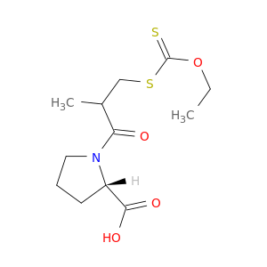 L-Proline, 1-[3-[(ethoxythioxomethyl)thio]-2-methyl-1-oxopropyl]-, (S)-