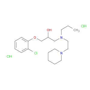2-Propanol,1-(2-chlorophenoxy)-3-[[2-(1-piperidinyl)ethyl]propylamino]-, hydrochloride(1:2)