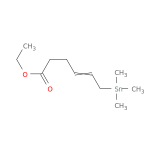 4-Hexenoic acid, 6-(trimethylstannyl)-, ethyl ester