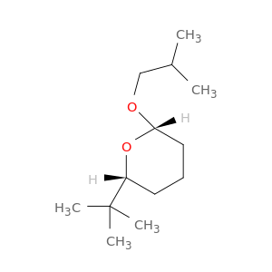 2H-Pyran, 2-(1,1-dimethylethyl)tetrahydro-6-(2-methylpropoxy)-, cis-