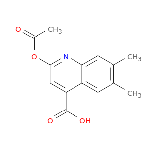 4-Quinolinecarboxylicacid, 2-(acetyloxy)-6,7-dimethyl-