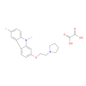 9H-Carbazole, 6-fluoro-2-[2-(1-pyrrolidinyl)ethoxy]-, ethanedioate (1:1)
