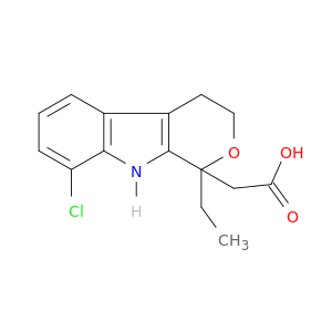 Pyrano[3,4-b]indole-1-acetic acid, 8-chloro-1-ethyl-1,3,4,9-tetrahydro-