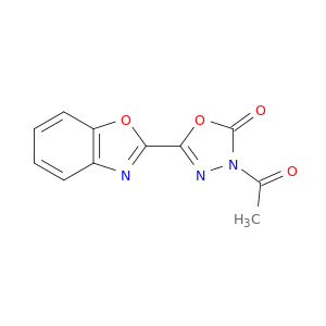 1,3,4-Oxadiazol-2(3H)-one, 3-acetyl-5-(2-benzoxazolyl)-