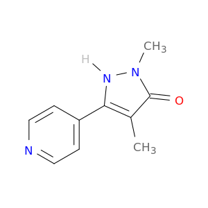 3H-Pyrazol-3-one, 1,2-dihydro-2,4-dimethyl-5-(4-pyridinyl)-