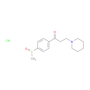 1-Propanone,1-[4-(methylsulfinyl)phenyl]-3-(1-piperidinyl)-, hydrochloride (1:1)
