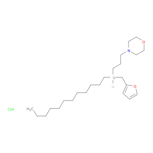 Morpholine, 4-[3-(dodecyl-2-furanylmethylsilyl)propyl]-, hydrochloride