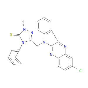 3H-1,2,4-Triazole-3-thione,5-[(2-chloro-6H-indolo[2,3-b]quinoxalin-6-yl)methyl]-2,4-dihydro-4-phenyl-