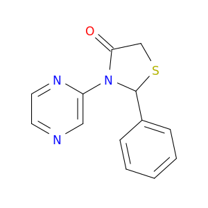 4-Thiazolidinone, 2-phenyl-3-pyrazinyl-