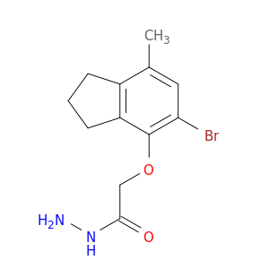 Acetic acid,2-[(5-bromo-2,3-dihydro-7-methyl-1H-inden-4-yl)oxy]-, hydrazide