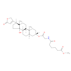 METHYL 5-[[(3S,5R,8R,9S,10S,13R,17S)-14-HYDROXY-10,13-DIMETHYL-17-(5-O XO-2H-FURAN-3-YL)-1,2,3,4,5,6,7,8,9,11,12,15,16,17-TETRADECAHYDROCYCLO PENTA[A]PHENANTHREN-3-YL]OXYCARBONYLMETHYLCARBAMOYL]PENTANOATE