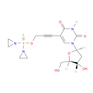 Uridine, 2'-deoxy-5-[3-[[bis(1-aziridinyl)phosphinothioyl]oxy]-1-propynyl]-