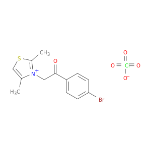 Thiazolium, 3-[2-(4-bromophenyl)-2-oxoethyl]-2,4-dimethyl-, perchlorate