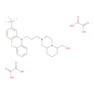 (2-{3-[2-(trifluoromethyl)-10h-phenothiazin-10-yl]propyl}octahydro-2h-pyrido[1,2-a]pyrazin-6-yl)methanol ethanedioate(1:2)