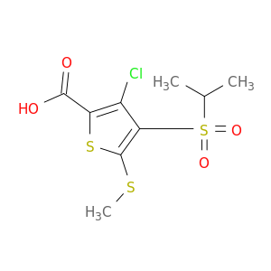 3-氯-4-[(1-甲基乙基)磺酰基]-5-(甲基硫基)-2-噻吩羧酸