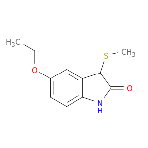 2H-Indol-2-one, 5-ethoxy-1,3-dihydro-3-(methylthio)-