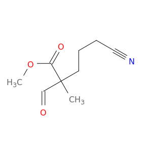 Pentanoic acid, 5-cyano-2-formyl-2-methyl-, methyl ester