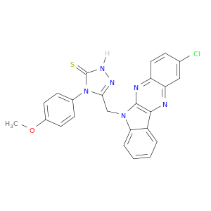 3H-1,2,4-Triazole-3-thione,5-[(2-chloro-6H-indolo[2,3-b]quinoxalin-6-yl)methyl]-2,4-dihydro-4-(4-methoxyphenyl)-