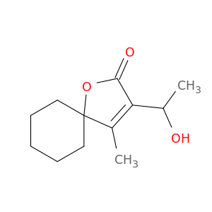1-Oxaspiro[4.5]dec-3-en-2-one, 3-(1-hydroxyethyl)-4-methyl-