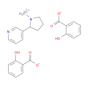 Zinc,bis(2-hydroxybenzoato-O1,O2)[3-(1-methyl-2-pyrrolidinyl)pyridine-N1]- (9CI)