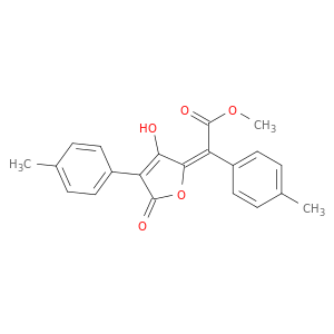 Benzeneacetic acid, alpha-(3-hydroxy-4-(4-methylphenyl)-5-oxo-2(5H)-furanylidene)-4-methyl-, methyl ester, (E)-