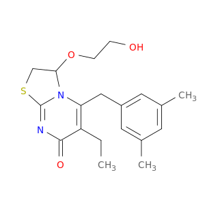 5-(3,5-dimethylbenzyl)-6-ethyl-3-(2-hydroxyethoxy)-2,3-dihydro-7h-[1,3]thiazolo[3,2-a]pyrimidin-7-one