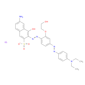 2-Naphthalenesulfonicacid,6-amino-3-[2-[4-[2-[4-(diethylamino)phenyl]diazenyl]-2-(2-hydroxyethoxy)phenyl]diazenyl]-4-hydroxy-,sodium salt (1:1)