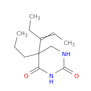 2,4(1H,3H)-Pyrimidinedione, 5-(1-ethyl-1-propenyl)dihydro-5-propyl-