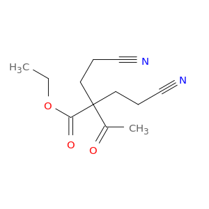 Butanoic acid,2-acetyl-4-cyano-2-(2-cyanoethyl)-, ethyl ester
