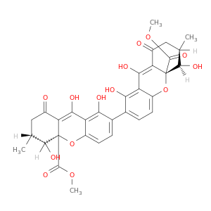 methyl (3R,4R,4aS)-7-[(5R,6R,10aS)-1,5,9-trihydroxy-10a-methoxycarbonyl-6-methyl-8-oxo-6,7-dihydro-5H-xanthen-2-yl]-4,8,9-trihydroxy-3-methyl-1-oxo-3,4-dihydro-2H-xanthene-4a-carboxylate