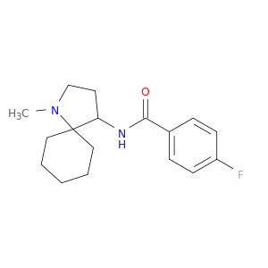 Benzamide, 4-fluoro-N-(1-methyl-1-azaspiro[4.5]dec-4-yl)-